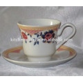 2015 Haonai 210917 ceramic cup and saucer, customized design coffee set